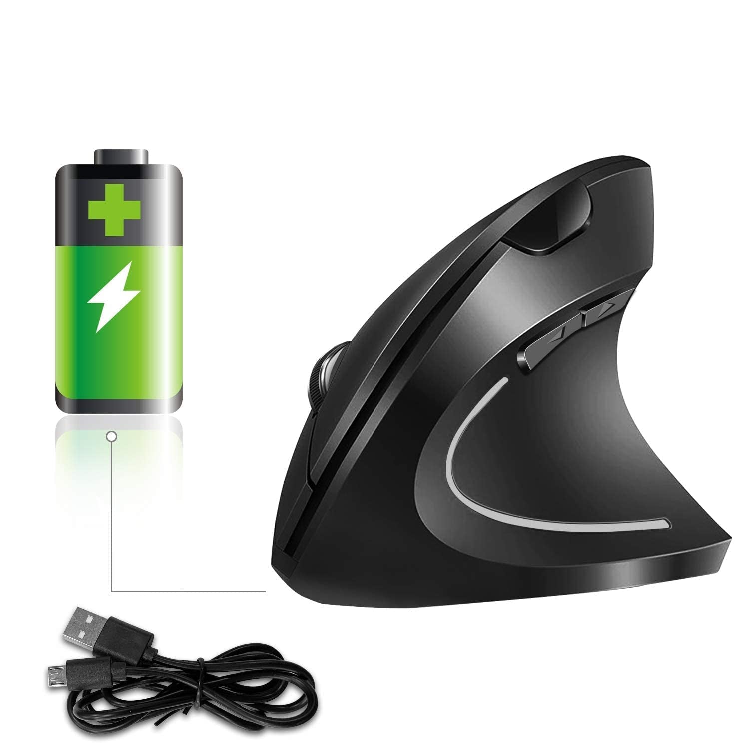 Mouse Ergonómico Inalámbrico Recargable